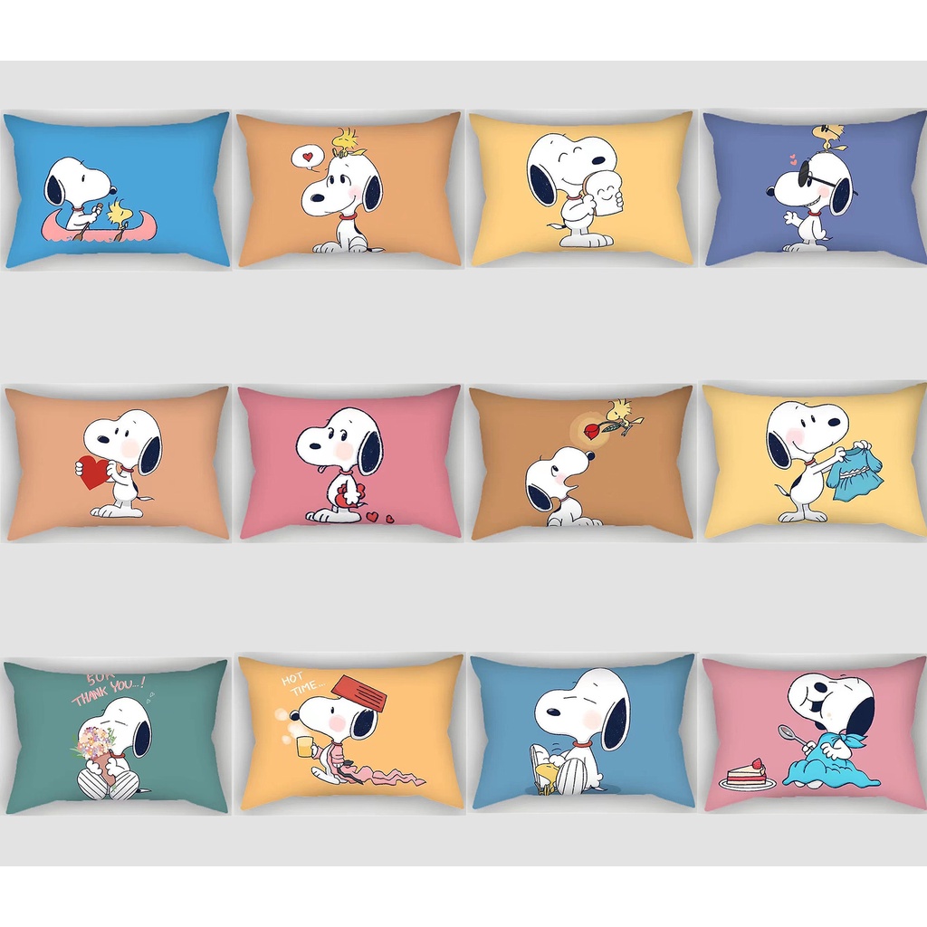 ปลอกหมอนอิง ลายสนูปปี้ 50 × 70 ซม. 40 × 60 ซม. 30 × 50 ซม. สําหรับตกแต่งโซฟา รถยนต์ เตียงนอน