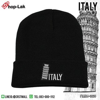 หมวกไหมพรมแฟชั่น หมวกไหมพรมปักลายหอเอน Pisa/Italy No.F7Ah14-0036 แบรนด์ iDenGo