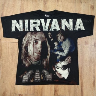 NIRVANA BOOTLEG OVERPRINT เสื้อวง เสื้อวงดนตรี เสื้อวงร็อค เนอร์วาน่า