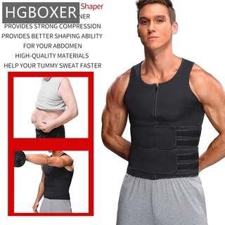 ผู้ชายเข็มขัดกระชับสัดส่วนผ้า Neoprene ซิปเก็บหน้าท้องเสื้อกั๊ก