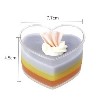 ถ้วยชีสเค้กหัวใจ อบได้ 150ml พร้อมฝา (10 ชุด/แพ็ค) ถ้วยพลาสติกรูปหัวใพร้อมฝา อบได้ทนร้อน 40c-150c ถ้วยพุดดิ้ง