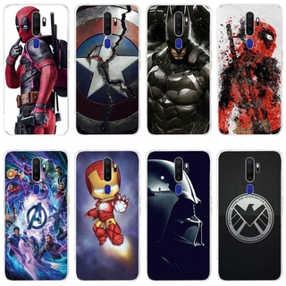 OPPO a9 a5 2020 a31 2020 a3s a5s a71 a1k a37 Case TPU Soft Silicon Protecitve Shell Phone casing Cover The Avengers Marvel Deadpool Captain America