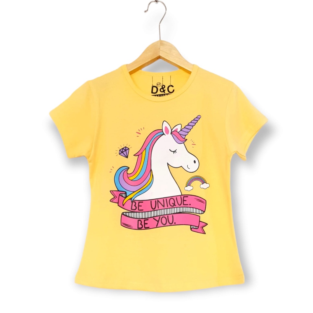 เสื้อยืดเด็กผู้หญิง Unicorn Be You ไซส์ 2-10 ปี D&C