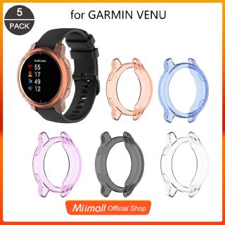 5PACK เคสซิลิโคน GARMIN VENU TPU อ่อนเต็มรอบ ป้องกันรอยขีดข่วน เคสฝาครอบ กันชนเชลล์ สำหรับ GARMIN VENU