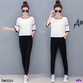 SS3331 Shirt เสื้อแต่งกุ้น+เลคกิ้ง