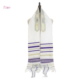 Time Tallit ผ้าคลุมไหล่ ทรงสูง สีดํา สําหรับผู้ชาย