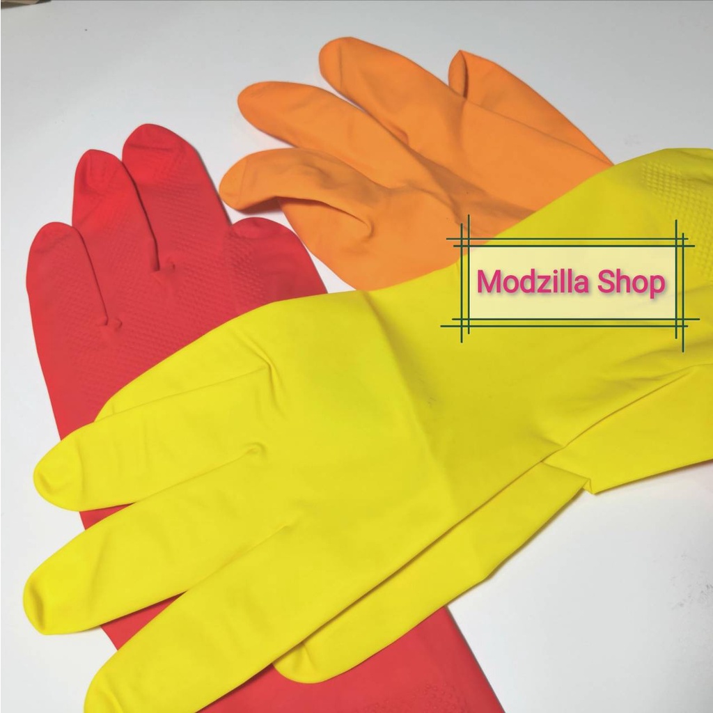 ถุงมือยางทำความสะอาด กันน้ำ Gloves S/M/L