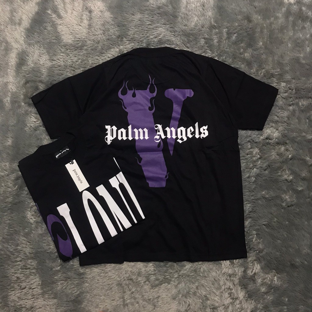 S-5XLเสื้อยืด โอเวอร์ไซซ์ พิมพ์ลาย VLONE X PALM ANGLES HYPE BEAST Angels สําหรับผู้ชาย