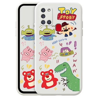 เคสโทรศัพท์มือถือ ลายการ์ตูน Toy Story น่ารัก สําหรับ Samsung Galaxy A21S A31 A70 A11 A12 A02 A02S M02 A50 A32 A42 5G 4G Phone Casing  Silicon Fashion Camera Lens Protector Full Cover simple Liquid silicone Cases