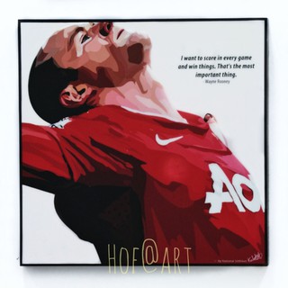 Wayne Rooney #2 เวย์น รูนี่ย์ แมนยู ทีมชาติอังกฤษ รูปภาพ​ติดผนัง pop art ปีศาจแดง แมนยู ฟุตบอล​ กรอบรูป แต่งบ้าน ของขวัญ