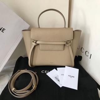 Super like very newwwww Celine nano beltbag light taupe y.19 Fullset