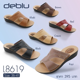 L8619 รองเท้าแตะ หญิง แบบสวม แบบหนีบ deblu เดอบลู นุ่มนิ่ม เพื่อสุขภาพ น้ำหนักเบา ของแท้ 100%