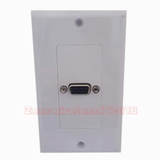 หน้ากากเต้ารับ Outlet VGA หัวต่อ F-F 1 Port ติดในผนัง 11.5Cm*7Cm