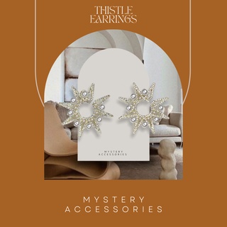 MA506: Thistle Earrings | Mystery Accessories ต่างหู ตุ้มหู ต่างหูเพชร ต่างหูมุก ต่างหูแฟชั่น