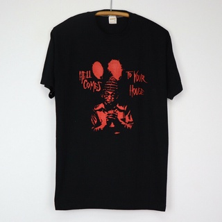 เสื้อยืดผ้าฝ้าย สไตล์วินเทจ 1981 Hell Comes To Your House Promo APbeci20HOemma05Size S-5XL