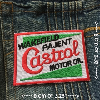 Castrol ตัวรีดติดเสื้อ อาร์มรีด อาร์มปัก ตกแต่งเสื้อผ้า หมวก กระเป๋า แจ๊คเก็ตยีนส์ Racing Embroidered Iron on Patch 5