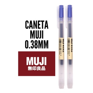 Combo 2 ปากกา สีฟ้า Muji original 0.38 มม.