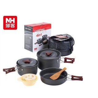 หม้อสนาม NatureHike Premium set 4 in 1 สำหรับ 3 คน