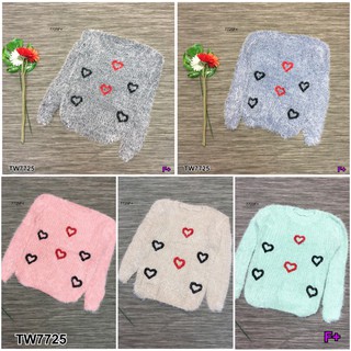 TwinsShopVip💗พร้อมส่ง TW7725 เสื้อไหมพรมแขนยาวคอกลม**สอบถามก่อนสั่งซื้อ** Long sleeve knitted sweater with rou