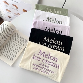 Sugarbeetshop | S92 Melon Ice Cream Tee 🤍 เสื้อโอเวอร์ไซต์ oversize เสื้อยืดผ้า cotton