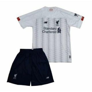 Liverpool away ชุดเสื้อแขนสั้น ลาย Liverpool สําหรับเด็ก 2019