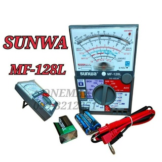 มัลติมิเตอร์เข็ม SUNWA MF-128L มัลติมิเตอร์แบบอนาล็อก มิเตอร์วัดไฟแบบเข็ม Sunwa