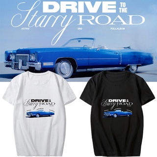 เสื้อยืดแขนสั้นลําลอง พิมพ์ลาย Kpop ASTRO Drive To The Starry Road แฟชั่นฤดูร้อน สําหรับผู้ชาย และผู้หญิงS-5XL