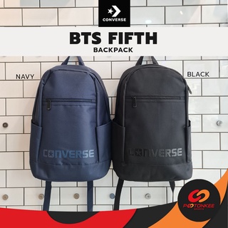 Pootonkee Sports CONVERSE BTS FIFTH BACKPACK *ลิขสิทธิ์แท้* กระเป๋าเป้ กระเป๋านักเรียน กระเป๋าคอนเวิร์ส (สีดำ/สีกรม)