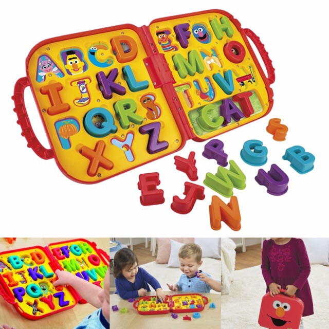 ชุดสอนหนังสือยอดฮิตจากUSA!! Playskool Sesame Street Elmo's On the Go Letters ชุดสอนหนังสือ การออกเสียง ตัวต่อ ABC เอลโม่