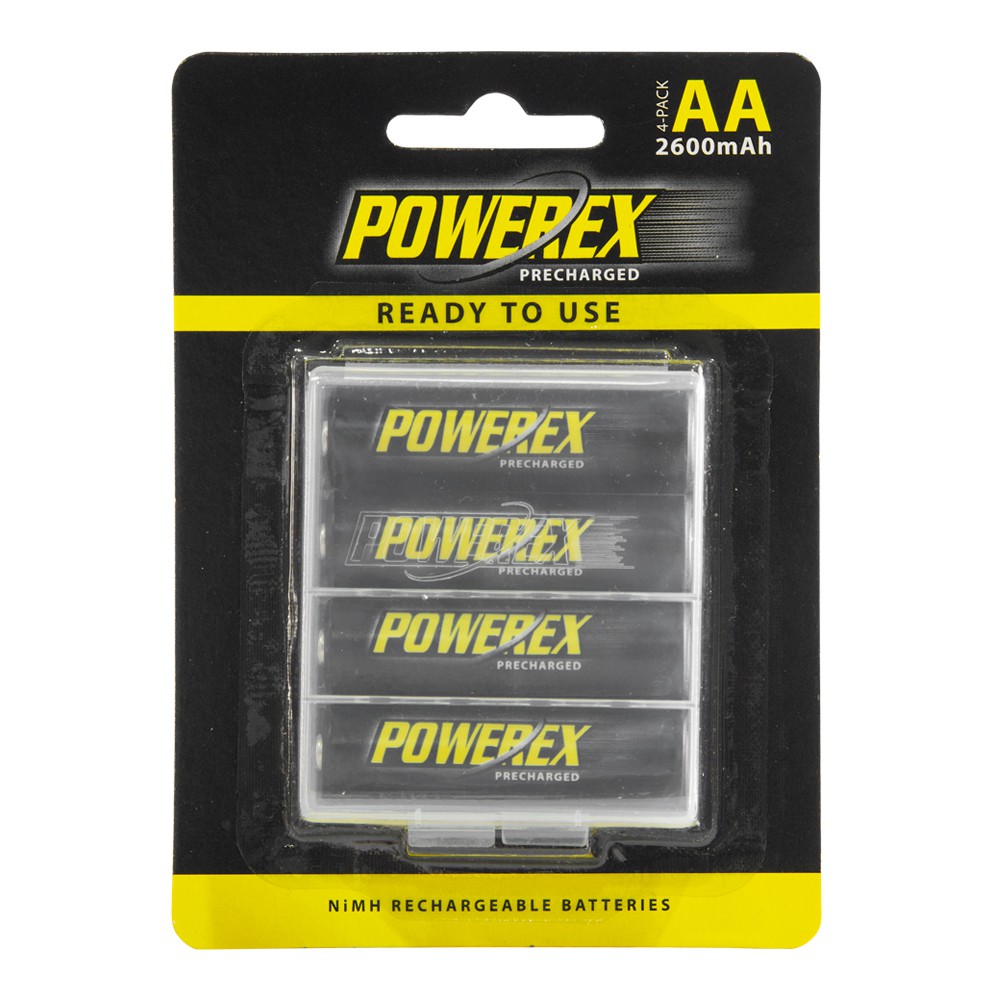 ถ่านชาร์จ Powerex Precharged AA 2600 mAh แพ็ค 4 ก้อน