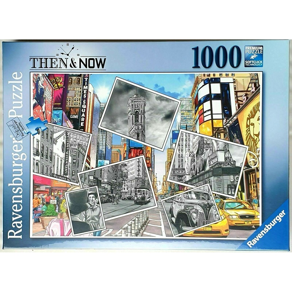 จิ๊กซอว์ Ravensburger - Then & Now  Time Square NYC  1000 piece  (ของแท้  มีสินค้าพร้อมส่ง)