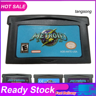 Yp_ ตลับเกม Eu / Us Version Zero Mission Metroid Fusion สําหรับ Gba