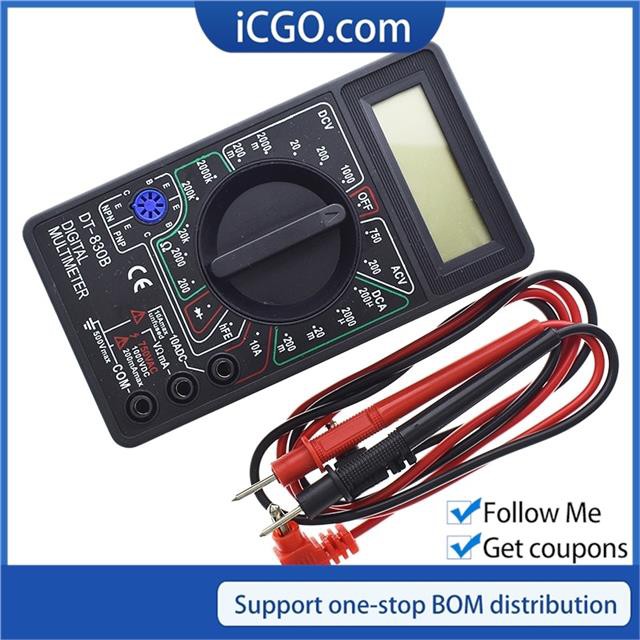 DT-830B โวลต์มิเตอร์แบบดิจิตอล Ohmmeter แอมป์มิเตอร์มัลติมิเตอร์เครื่องทดสอบมือถือ DT830B AC DC 750/