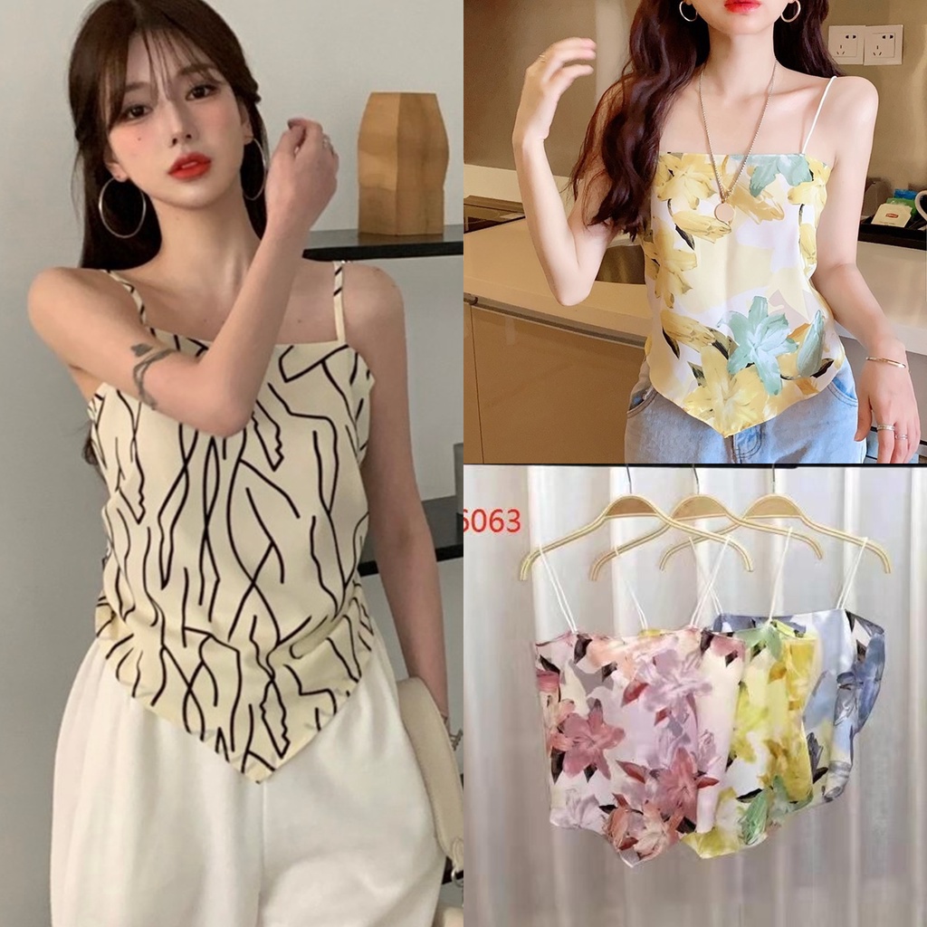 ส่งด่วน พร้อมส่ง สายเดี่ยวทรงสามเหลี่ยม ผูกด้านหลัง ผ้าเงาของตรงปก