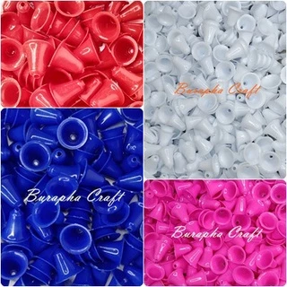 ระฆังพลาสติก กระดิ่งพลาสติก บรรจุ 100 ชิ้น/แพค เนิ้อดีสีสดสวย