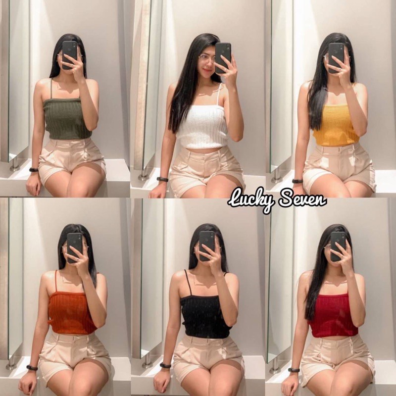 🌈Spinny House🌈 สายเดี่ยวร้านเราไม่เคยทำให้ผิดหวังแน่นอน แถมอินเทรนเวอร์ เนื้อผ้าไหมพรย่างดี 77สายเล็