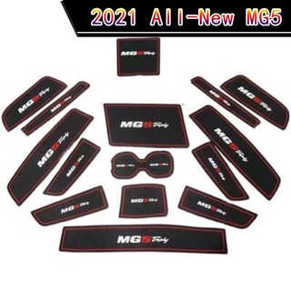 【MG5 2021】เหมาะสำหรับ 21 รุ่นของ MG MG5 แผ่นรองช่องประตู MG 5 กล่องเก็บของที่รองแก้วน้ำ Pad ภายในกันฝุ่น