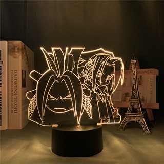 โคมไฟ LED รูปการ์ตูนอนิเมะ Shaman King 3d ชาร์จ USB สําหรับตกแต่งบ้าน