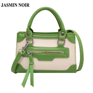 Jasmin NOIR กระเป๋าถือ กระเป๋าสะพายข้าง หนัง PU เรียบง่าย สําหรับผู้หญิง