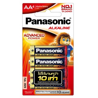 ถ่านอัลคาไลน์ LR6T/4B AA (แพ็ค 4 ก้อน) Panasonic