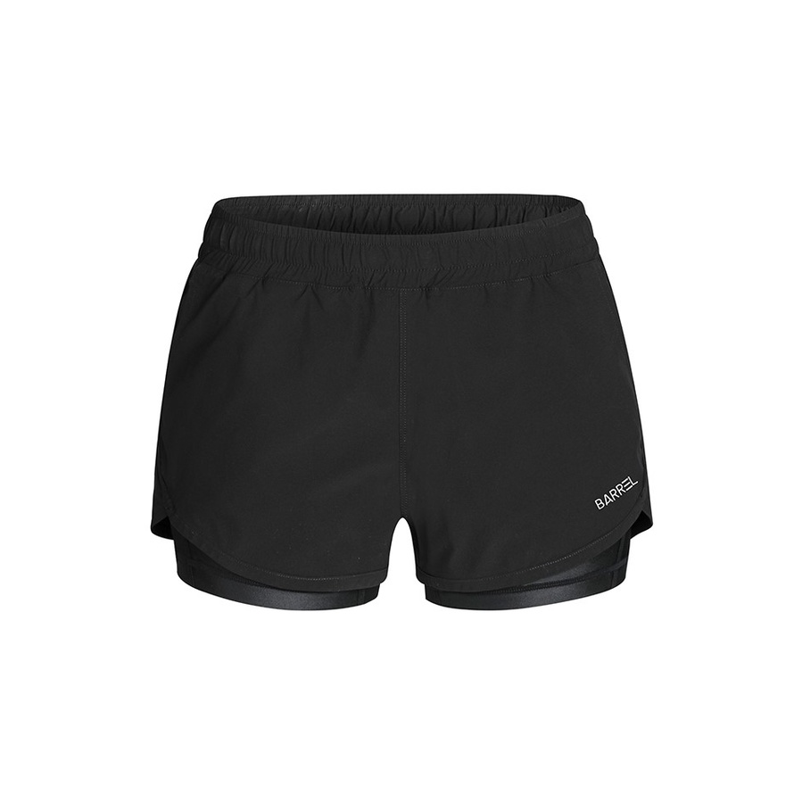 BARREL WOMEN BASIC 2 URBANWATER SHORTS - BLACK - กางเกงขาสั้น เลกกิ้งขาสั้น กางเกงเลกกิ้งขาสั้น-3WB081W_F0BKXX