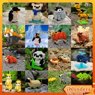 Nano Block คอลเลกชันสัตว์ Meerkat MOC Building Block Penguin Mammoth Elephant ผู้ใหญ่เด็กตรัสรู้ DIY ของเล่นของขวัญ