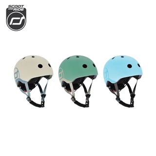 Scoot &amp; Ride Highway Helmet หมวกกันน็อคเด็ก สำหรับเล่น Scooter สวมใส่ง่าย มาพร้อมไฟ LED 3 ระดับ