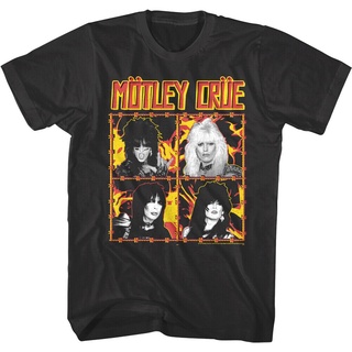 เสื้อยืดวินเทจเสื้อยืด พิมพ์ลาย Motley Crue Fire Barbed Wire s Heavy Metal Band Concert Tour สไตล์คลาสสิก ไม่ซ้ําใคร สํ