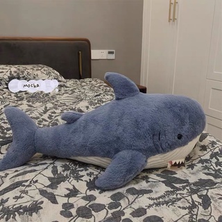 JFMM Internet Celebrity Cute Shark Sleeping Pillow Plush Toy Cushion Sofa Bed Cuddly Doll Ragdoll Gift Female