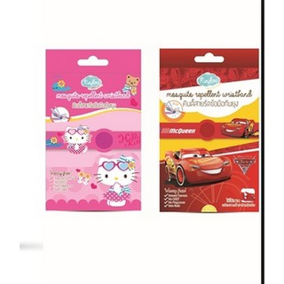 Kindeeคินดี้ สายรัดข้อมือกันยุง Cars/ Kitty พร้อมน้ำยาเติม (กลิ่นตะไคร้หอม)