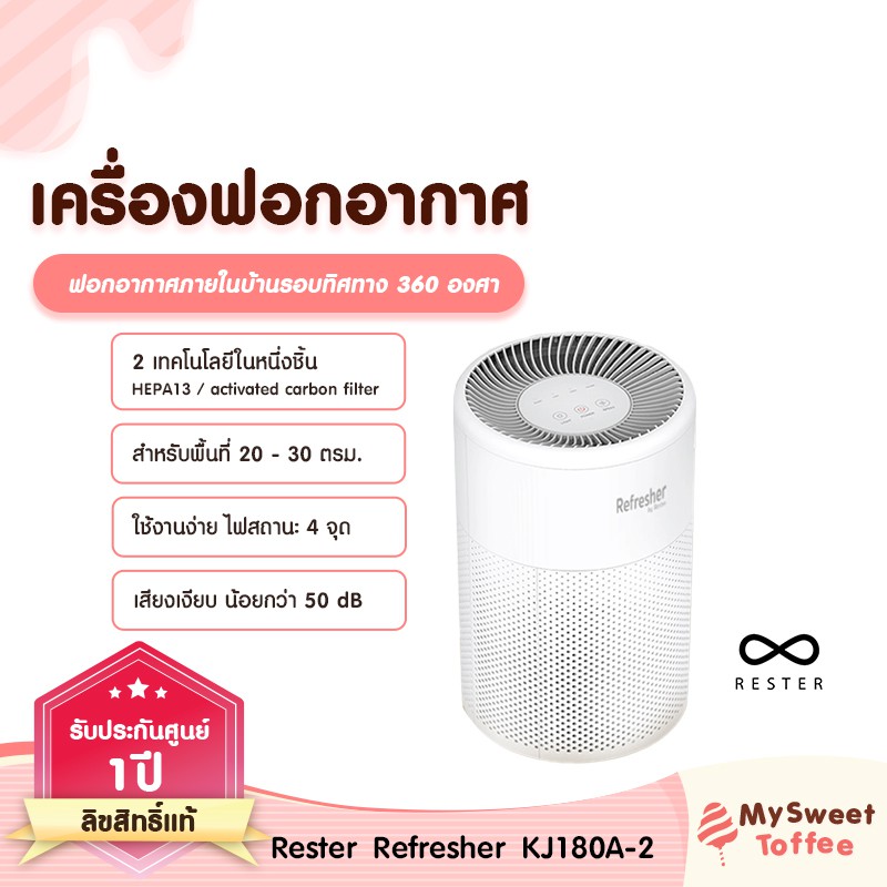 🔥ส่งไว ประกัน1ปี🔥 Rester เครื่องฟอกอากาศแบบตั้งโต๊ะ Desktop Air Purifier Refresher by Rester