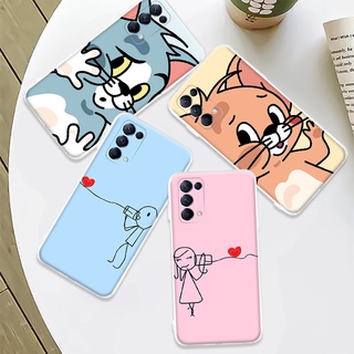 เคสโทรศัพท์ คู่รัก อ่อนนุ่ม เคส OPPO Reno5 4G