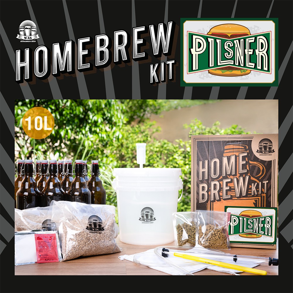 WAS HOMEBREW KIT Pilsner 10Liters วอส​ โฮมบรูวคิท 10ลิตร ชุดเริ่มต้น Pilsner