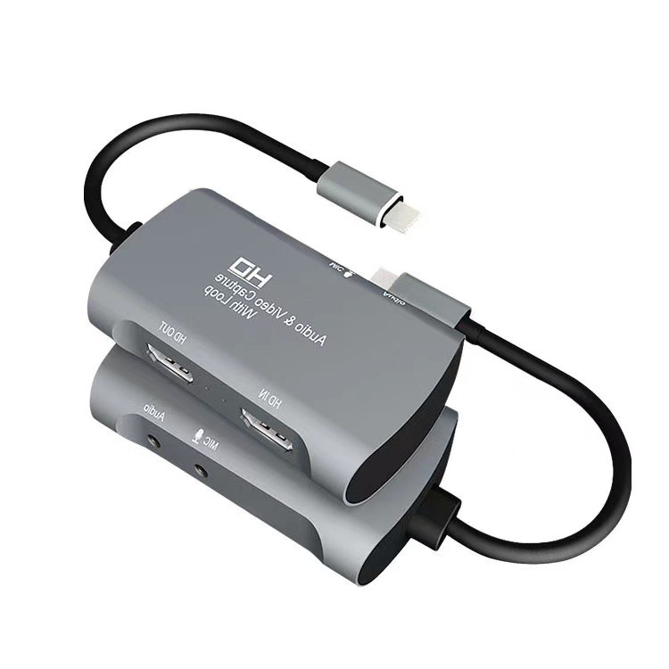 HDMI Capture Card TYPE C USB 3.1 to HDMI สามารถบันทึกวิดีโอและเสียงจากอุปกรณ์ต่างๆได้ 1080P/60FPS HD Video